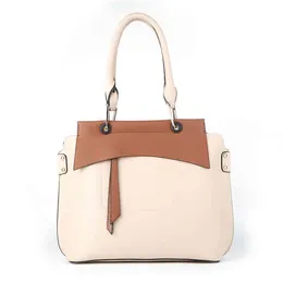 # 8822- Hot Sell Handbag Tillverkare Woodhake Sustainable Vegan PU Läder Ladi Soft Tote Bags Kontrast Färg Shoulder Bagsvefm
