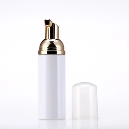 50ml Pet White Foam Packing Flaskor Kvinnor Elektroplate Pump Facial Cleanser Mousse Bottle Exquisite 2 4TJ Q2