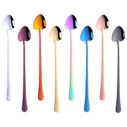 Heart Shape Coffee Spoon Ice Cream Dessert Sugar Stirring Spoons Scoop Teaspoon Dinnerware Stainless Steel Kitchen Accessories JY1004