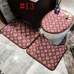 패션 프린트 화장실 좌석 덮개 욕실 화장실 u 모양 매트 3pcs 세트 편안한 비 슬립 홈 도어 매트 카펫 267d