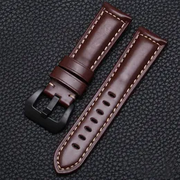 band Watch Accessories 20 22 24 26mm Cow Leather Strap Bracelet with Pin Buckle For Panerai PAM 441 359 Series Chain269t