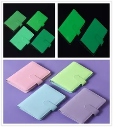 Glöd i mörkret A6 PU Läder Notebook Binder Loose Leaf Notebooks Refillable 6 Ringbindemedel för A6 Filler Paper Binder COVER med magnetisk spänne