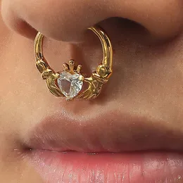 Fake piercing brosk örhängen piercing näsa ring hoops kropp smycken gåvor näsa clip manschett näsräcke örhänge