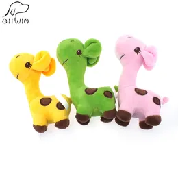 Hund Plush Giraffe Shape Chewing Leksaker 3 Färger Förtjusande produkter för att spela Interaktiva spel Djur levererar