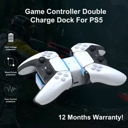 PS5 Tillbehör DualSense Charging Station Dual Charging Dock Charger Stand för PlayStation 5 DualSense Wireless Game Controller