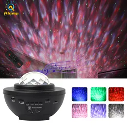 LED Star Effect Projector Light Galaxy Starry Night Lamp Ocean Wave App Control Projection Lights with Music Bluetooth Speaker For Home Party Decor