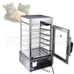 220V Electric Bread Heating Making Machine Surrounded Toughened Glass Bun Food Steamer Maker Commercial