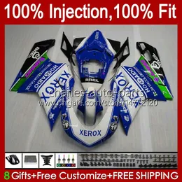 Bodywork Injection For DUCATI 848 1098 1198 S R 1198R 07 08 09 10 11 12 Body 18No.99 848S 848R 1098R 07-12 1098S 1198S 2007 2008 2009 2010 2011 2012 OEM Blue XEROX Fairing