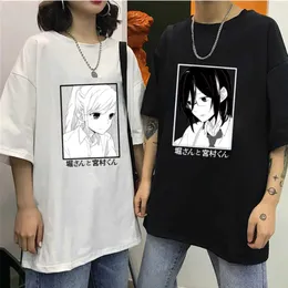 Hori San till Miyamura kun Short Sleeve O-Hals Casual Streetwear Uniex Anime T-tröja Y0809