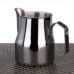 Paslanmaz Çelik Frothing Sürahi Süt Foamer Çekin Çiçek Fincan Barista Araçları Cappuccino Latte Sanat Kahve Makinesi Kupalar 210423