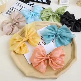 Fashion Big Bowknot Hairpin Cute Pink Barrettes For Women Girls BB Hairgrip Korean Oversize Headwear Hair Accessories