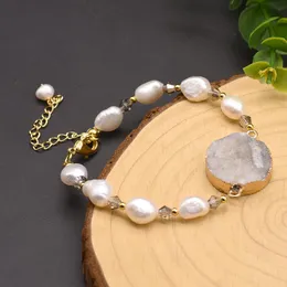 Bracelets de charme feitos à mão Design original Crystal White Barroco Pérola Ajusta Ajusta Mulher Moda Presente de Jóias Acessor de luxo