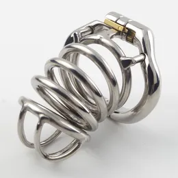 Male Chastity Devices Belt Arc-shaped Cock Ring Stainless Steel Chastitys Device Penis Restraint Cage Sex Toy For Men