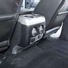 Garniture de couvercle de sortie de climatiseur arrière en Fiber de carbone, pour Ford F150 Raptor 09-14, accessoires d'intérieur 205G