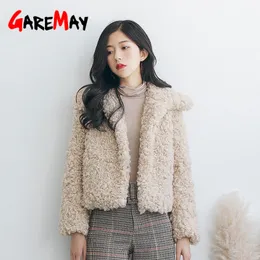 Faux Fur Coat Women Autumn Winter Warm Soft Zipper Jacket Female Plush Overcoat Pocket Casual Teddy Outwear 210428