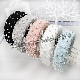 Band capelli della spugna di modo perla per le donne Accessori Capelli Ragazze Fascia Diademas Para El Pelo Mujer Accessorios Opaka Haarband