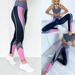 Kobiety Wysoka talia Fitness Spodnie treningowe Eleganckie Damskie Bandaż Joga Running Moda Slim Spodnie Dames Lady Streetwear 1262 Z2