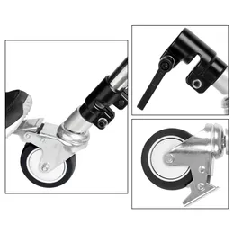 3pcs C-Stand Swivel Caster Wheel Set 25mm Diameter för fotografi Century Foldbar Light Stand Tripod Magic Leg