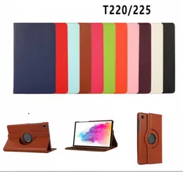 T220 T225 360 Dönen Durumda Samsung Galaxy Tab A7 Lite 8.7 SM-T220 SM-T225 Katlanır Standı Akıllı Kapak Funda