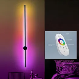 Modern vägglampa Luminaria RGB Symphony AC 96V-260V Minimalistisk säng Led Living Room Bedroom Lamps