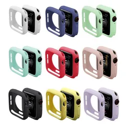 Colorful Soft Silicone Case for Ap Watch Series 1 2 3 4 Cover Full Protection Cases 42mm 38mm 40mm 44mm Band Accessories Convenient and practical