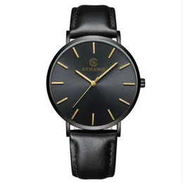 Wristwatches Relogio Masculino Ultra-Thin Wrist Watch Mężczyźni Męskie Zegarki Top Clock Enckek Kola Saati Reloj Hombre
