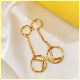 Hoops kolczyki moda 925 srebrne srebrne kolczyki dla kobiet z pudełkową biżuterią luksusowe złote kolczyki projektanty litery F Stude Naszyjniki