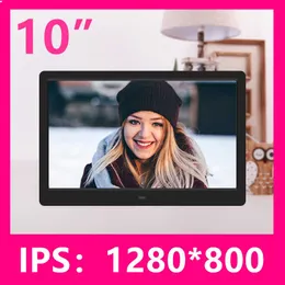 Ny 10 -tums skärm IPS LED Backlight HD 1280*800 Digital Photo Frame Electronic Album Picture Music Movie Full Function Gift