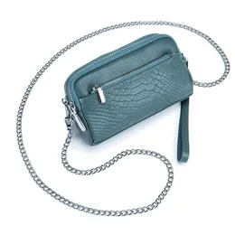 Really Learn Chain Crossbody Tas Telephone Holder Ladi Crocodile Stylish Great Capacity Three Layer Rits All-Match ClutchILQX