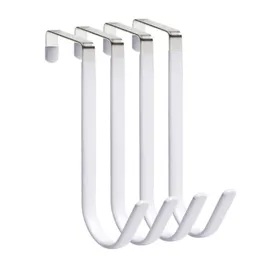 Removable Sturdy Metal Over The Door Hooks Home Bathroom Organizer Rack Clothes Coat Hat Towel Hanger Kitchen Holder Christmas Wreath Hook JY0739