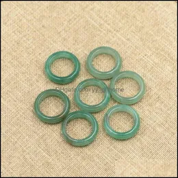 Fedi nuziali Gioielli Anello in pietra naturale Rotondo Avventurina verde Colore misto Per regalo da donna 6Mm17 # 18 # 20 # 220115 Drop Delivery 2021 Cravatta