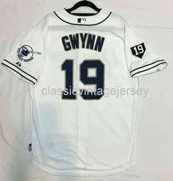 Män kvinnor barn Tony Gwynn Jersey Cool Base Brodery Nya baseballtröjor