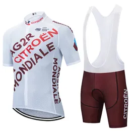 2024 Ag2r Cycling TEAM Jersey 19D Pants Sportswear Men Summer MTB Pro BICYCLING Maillot Culotte Clothing