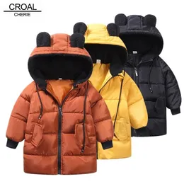 Croal Cherie Kızlar Ceketler Çocuk Erkek Ceket Çocuk Kış Giyim Mont Rahat Bebek Giysileri Sonbahar Parkas 211203