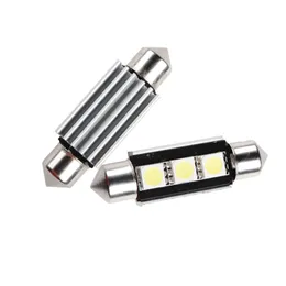 2021 100x billjus 36mm 3 5050 SMD LED Festoon Light Canbus Error Free C5W Bil Auto Light Lamp Bulb Vit DC12V