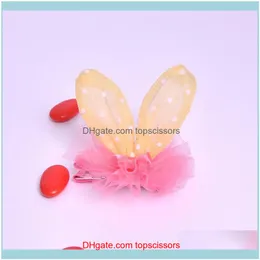 Clipes Care Styling Tools ProductsChildren Hair Lace Pearl Princesa Banda da cabe￧a Girl Rabbit Ears Butterfly Hairpin Drop Delivery 2021 Xto5q