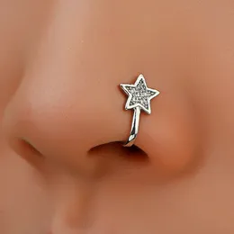 S02553 Piercing smycken f￶r kvinnor koppar zirkon falsk n￤sring nagel ￶verdriven enkel U-formad icke-perforerad n￤sa klipp
