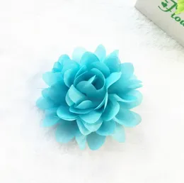 Accessori per capelli con fiori per bambini Fascia per capelli in chiffon per bambini Fiore singolo Tinta unita Accessorio fai da te Crea bastoncini per capelli con fascia per capelli