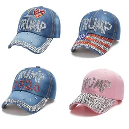 USA VD Val Party Hat för Donald Trump Biden Håll Amerika Great Baseball Cap Rhinestone Snapback Hats Män Kvinnor