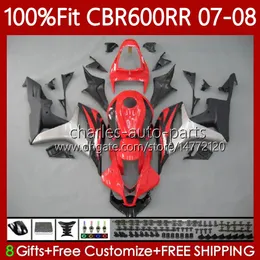 Honda CBR600 RR F 5 CBR 600RR 2007-2008 바디 70NO.155 CBR 600 RR CC F5 600CC RED GRAY CBR600RR 07 08 600F5 CBR600F5 2008 2008 사출 금형 페어링