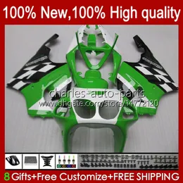 Kawasaki Ninja ZX-750 ZX7R ZX750 Green White ZX 7 R 96 97 98 99 2000 2001 2002 2003 28HC.10 ZX 7R 1996 1997 1998 1999 00 01 02 03 OEMフェアリング