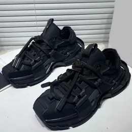 Novos homens papai sapatos tênis 2022 tendência de moda atmosférica designer marca sneaker clássico puro preto antiderrapante sola tpu ao ar livre carta rua rendas alta