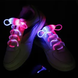 Colorful LED Flash Light Up Shoe Laces Novelty Lighting Party Disco Shoes Strap Glow Stick Shoelaces Boys Girls Multicolor Shoelace Strings D1.5