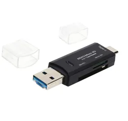 3 I 1 OTG-minneskortläsare USB 3.0 Höghastighetshushållsdatorer Tillbehör till TF / MIRO SD-typ-C-adapter