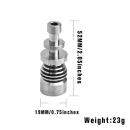 Top Quality Titanium Nail Smoking Hand Tools Universal Domeless 10mm 14mm 18mm 6 IN 1 Joint Male and Female Oil Rigs Glass bong