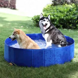 Foldable Dog Pool Pet Bath Swimming Tub Bathtub Outdoor Indoor Collapsible Bathing Pool for Dogs Cats Kids Pool 210924