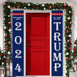 Trump 2024 Door Curtain Couplets Banner flags U.S. Campaign Supporters Activities Doors Union Flag 496m