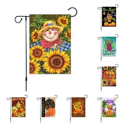 Halloween Ogród Flaga Pościel Dyni Banner Flagi Witamy Fall 30 * 45 CM Kwiaty Sowa Yard Flaga 11 Styl 100 SZTUK T2I52377