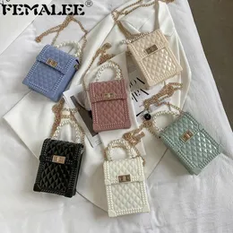 Moda Mały Crossbody Torby Kobiety Mini Rhombus Ramię Messenger Torba Sprzęgła Diamentowa Lattice Bolsas Panie Phone Torebka Torebka