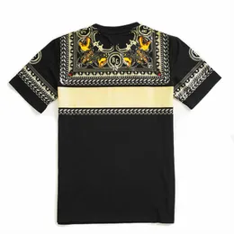 Letnia moda męska T-shirt geometryczny wzór otaczający portret psa nadruk okrągła szyja para luźna wygodna koszulka z krótkim rękawem żeńska koszulka #gvc027